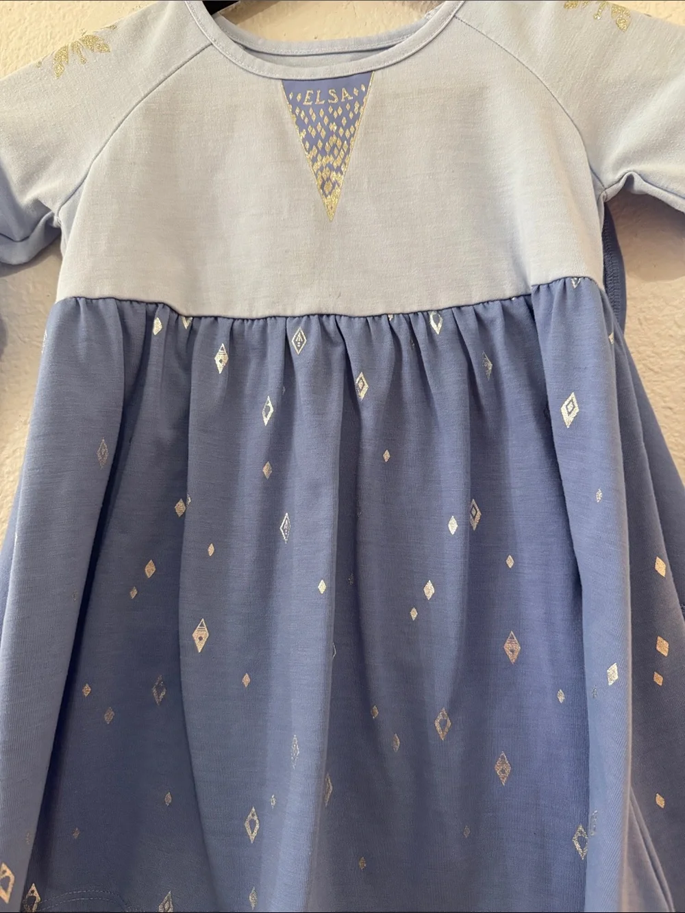 GAP Light Blue & Periwinkle Long Sleeve Girls Dress Top